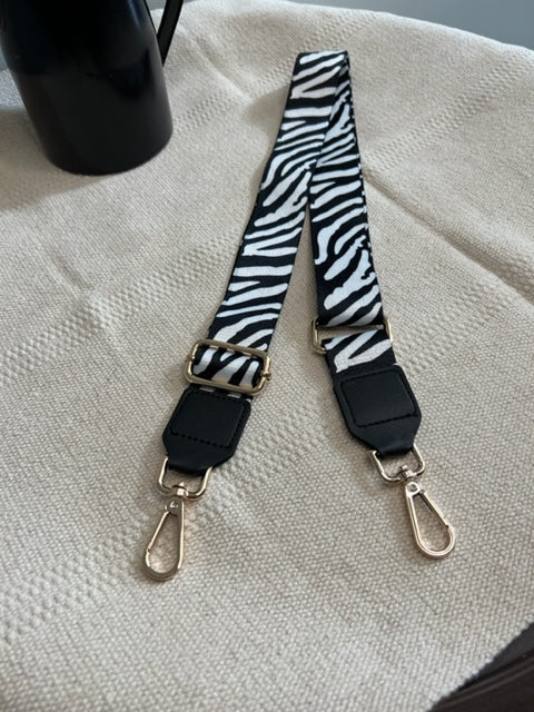 Luxury Adjustable Guitar Messenger Strap (Zebra)