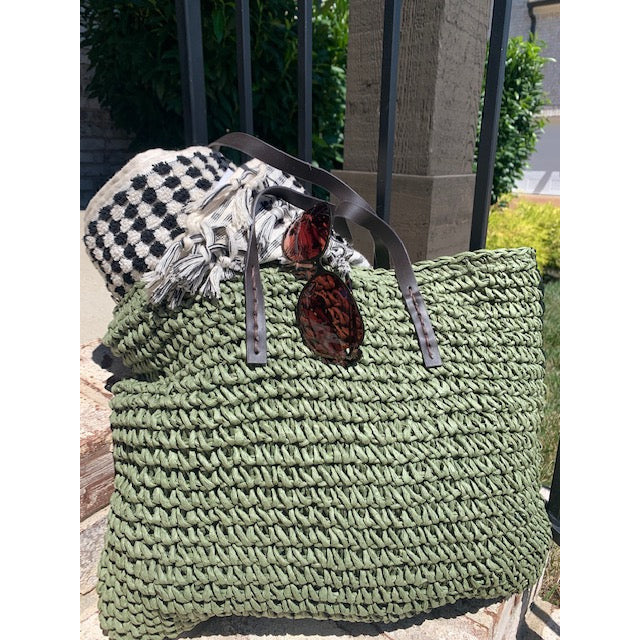 Versatile Large Straw Woven Tote