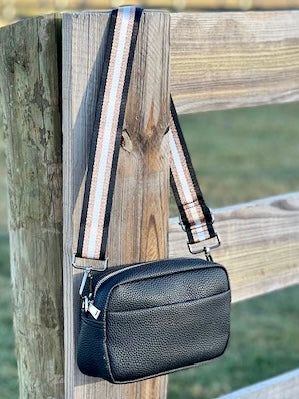 Luxury Adjustable Guitar Messenger Strap (Blk,Gld,Wht)