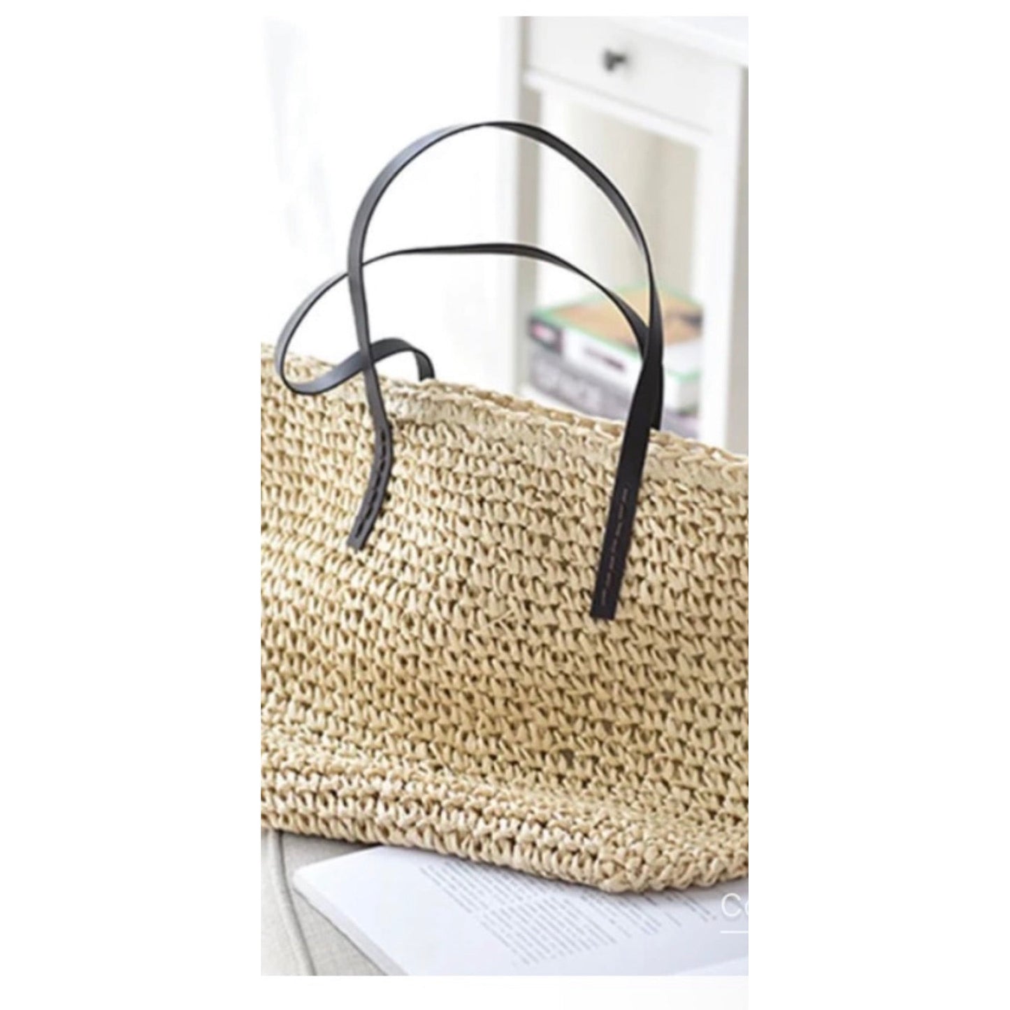 Versatile Large Straw Woven Tote