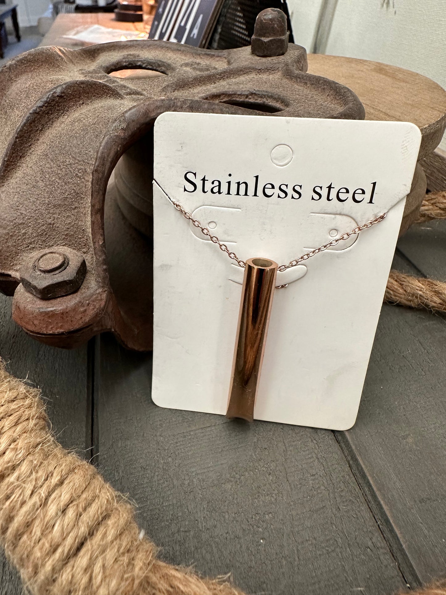 Stainless Steel Anxiety Necklace for Women's Mindful Meditation and Stress Relief"