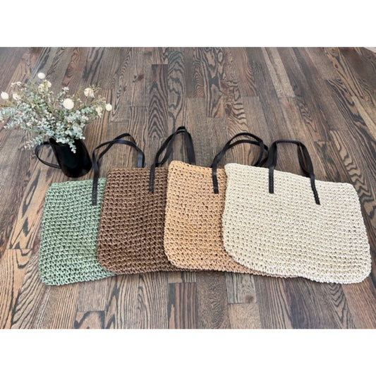 Versatile Large Straw Woven Tote